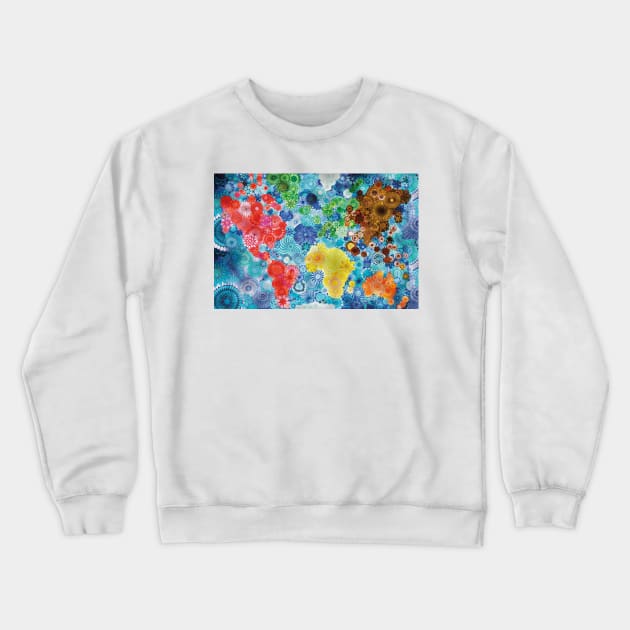 World Map Crewneck Sweatshirt by RachelEDesigns